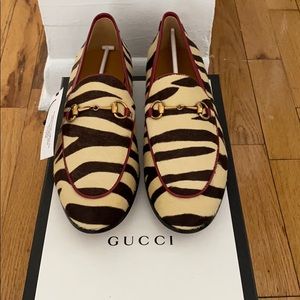 Gucci Jordaan tiger-print leather loafers
